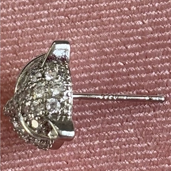 Panther Sterling Silver CZ Stud Earrings